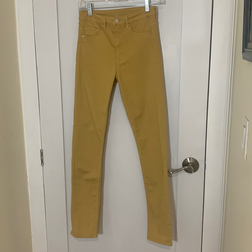 Mustard Yellow High Waisted Skinny Jeans